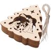 Colgante de madera para decoración navideña, manualidades, regalo pequeño para el hogar, suministros de decoración navideña para fiestas.