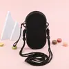 Bolsa de Silicone Transfronteiriça para Celular em Estoque Portátil Transversal Bolsa de Armazenamento para Óculos de Sol Moedeiro de Ombro Único Dopamina Fixo
