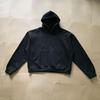 Octo Americano Suelto Otoño e Invierno Versión Boxy Sudadera Pesada Corta Cleanfit Color Puro con Capucha Top Rígido