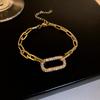 Pulsera de Moda para Hombre Pulsera de Diseño de Alta Gama de Lujo Ligero Nicho Pulsera Simple Celebridad de Internet Joyería de Mano Venta al por Mayor