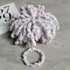 Anel de intestino pequeno franzido estilo coreano anel de cabelo simples diy material para anel de cabelo cor de mola acessórios de tiara fio de neve de cereja acessórios de elástico de cabelo