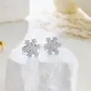 Brincos de floco de neve fosco de personalidade da moda europeia e americana, temperamento feminino, populares, simples, de aço titânio, não desbotam, atacado, versáteis