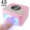 Lâmpada de Unha de Grande Capacidade Transfronteiriça 268W Alta Potência Lâmpada de Secagem de Unhas para Mãos Duplas Secagem Rápida Gel de Esmalte Não Escurece Lâmpada de Fototerapia