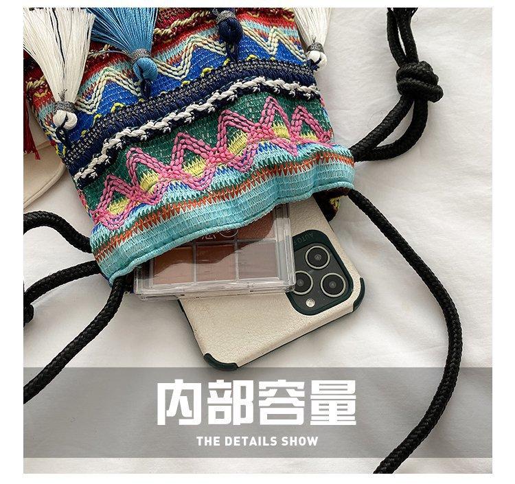 包包女可爱小挎包小鱼包云南民族风刺绣可爱逛街女士手机包单肩包