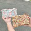 Ins Fresco Pequeño Floral Dulce Bolso de Mano Cartera de Tela Bolsa para Teléfono Móvil Almacenamiento Estuche para Lápices de Estudiante Bolsa de Maquillaje para Niña