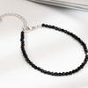 Joyería Transfronteriza Europea y Americana Estilo Casual de Verano Pulsera de Cristal Negro Diseño Simple con Cuentas Estilo Ins Joyería de Muñeca