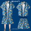 Traje de Camisa de Playa de Manga Corta de Verano para Hombre Vacaciones de Viaje en Sanya Ropa de Tallas Grandes Ropa de Viaje a la Orilla del Mar Ropa de Verano