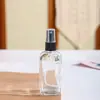 Frasco de Vidro Transparente para Óleo Essencial Vidro Quadrado 10-100ml Frasco com Conta-Gotas Frasco Cosmético Portátil Sub-Frasco Frasco de Amostra