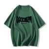 Diseño Niche Americano Retro Marca de Moda Camiseta de Manga Corta para el Hombro Derecho para Mujer Verano Holgada Estilizada Top de Media Manga Camiseta