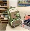 Mochila de Dibujos Animados Linda en Azul Marino y Gris con Gran Capacidad, Múltiples Compartimentos y Diseño Antirrobo, Versátil para Estudiantes de Primaria y Secundaria