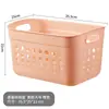 Cesta de Almacenamiento Hueca de Plástico Cesta para Artículos Varios Ropa Sucia Caja de Almacenamiento de Bocadillos de Escritorio Cesta de Almacenamiento Rectangular Cesta de Cocina