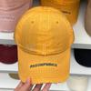Gorra de béisbol con agujeros desgastados y lavado sucio, de moda urbana, para hombre y mujer, gorra con bordado de letras coreanas para primavera y verano, gorra para el sol
