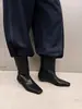 Botas de Couro Quadradas Britânicas com Salto Plataforma Meia-Canela Botas Curtas Femininas 2026 Novas Versáteis Botas de Cavaleiro Botas de Cowboy Ocidentais