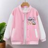 Chaqueta de Niña Otoño Nueva Estilo Dibujos Animados Informal Deportiva para Niños Mayores Moderna Chaqueta de Béisbol Top