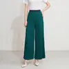 Pantalones Anchos Plisados Miyake para Mujer Tallas Grandes Cubren Defectos MM Adelgazantes Pueden Usar 200 Jin Pantalones de Cintura Alta Fluidos de Longitud Completa