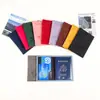 Portapasaporte de imitación de cuero multi-color personalizado portapasaportes de cuero grueso con mapa en relieve cubierta de protección de identificación