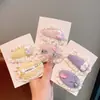 Pinzas para el pelo de encaje estilo coreano para niñas, primavera y verano, accesorios para el pelo de dibujos animados, pasadores de encaje de colores caramelo