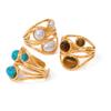 Anillo abierto de acero inoxidable con piedra natural y joyería transfronteriza Wanxing, anillo de alta calidad, joyería de acero de titanio, anillos europeos y americanos.