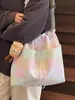 Bolsa Tote Rayada de Moda Nueva para Primavera y Verano, Estilo Niche Elegante y Ligero, Bolso Cruzado Casual Coreano de Estilo Fresco, Versátil para Mujer