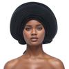 Nuevo Estilo Comercio Exterior Tradicional Africano Sudamericano Hombres Negros Suéter Gorro con Hilos Brillantes y Capucha en Capas de Color Sólido