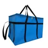 Bolsa de piquenique portátil para viagem de grande capacidade com zíper duplo, tecido não tecido preto, bolsa térmica e conservadora de frescor, em estoque do fabricante