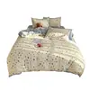 Conjunto de cama de quatro peças em gaze dupla, novo modelo 2026, lençol de cama, roupa de cama, capa de edredom, conjunto de três peças para cama de dormitório, adequado para todas as estações