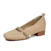 Sapatos Femininos Estilo Suave Brisa Noturna de Pérolas 2026 Primavera/Verão Novos Sapatos Mary Jane para Combinar com Saias Sapatos de Vovó Sapatos para Gestantes