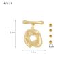 Coleção de Acessórios com Botões de Pérola Cobre Banhado Ouro Real Microincrustação Pulseira Colar DIY Feito à Mão Conexão em Espiral Fivela OT