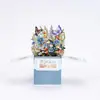 Cartão de Natal Criativo com Borboleta de Alto Padrão, Série de Bênçãos Estéreo 3D para o Natal, Pode Adicionar Logo, Design 3D de Borboleta