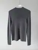 Suavidad de NubeYangzi Alemán 48 unidades 100% lana suéter de punto de cuello medio alto para mujer, elegante camisa base de otoño