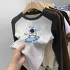 Ropa Interior Cálida para Niños Estilo Coreano Otoño/Invierno Felpa Cuello Redondo Prenda Base 2026 Nuevo Estudiante Manga Larga con Parches Tendencia