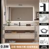 Gabinete de Baño Estilo Crema Combinación Lavabo de Pizarra Integrado Moderno Simple Lavabo de Lujo Ligero Baño Al por Mayor