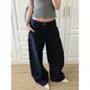 Jeans de Diseño de Lunares Azules Estilo Americano para Mujer, Nuevo Modelo 2026, Pantalones de Pierna Ancha, Estilo Casual Perezoso, Pantalones Largos hasta el Suelo