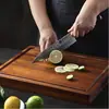 Tabla de cortar de madera de acacia, juego de tres piezas, sin pintar y sin encerar, tabla de cortar de doble cara para frutas y verduras, tabla de cortar para clasificar en la cocina del hogar