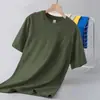 Nueva Camiseta de Manga Corta de Verano Capa Base para Hombre Ajuste Delgado Superior Sencillo Casual Cuello Redondo Camiseta Comercio Exterior Transfronterizo Europeo y Americano