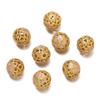 Flor de Diciembre Método Antiguo Transferencia Cuentas Esmalte Cloisonné Aceite Cuentas Huecas Pizarra Oro Pulsera DIY Accesorios Cuentas