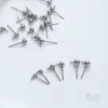 Brincos de Feijão em Aço Titânio Não Desbotáveis Brincos de Bola de Aço Inoxidável com Argola Suspensa Material para Brincos DIY Artesanais Joias para Orelha