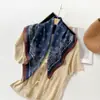 Novo Lenço de Moda Estilo Étnico Paisley para Mulheres, Lenço Quadrado Clássico com Estampa de Flor de Castanha Transfronteiriça, Lenço de Seda