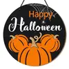 Amazon Mais Vendido Halloween Caveira Fantasma Teia de Aranha Placa de Porta de Madeira Pingente de Decoração de Casa de Madeira Impressão