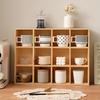 Estante de Almacenamiento de Doce Compartimentos de Madera Maciza para Escritorio Soporte para Tazas de Juego de Té Decoración de Pared Estante de Almacenamiento para Cajas Sorpresa Montado en la Pared