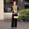 Moda Nueva Otoño/Invierno 2026 Chaleco Estilo Chino Conjunto de Tres Piezas para Mujeres Madres de Mediana Edad y Mayores Nuevo Estilo Chino Traje Tang Tallas Grandes