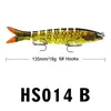 Tienda de aparejos de pesca pez multi-sección Luya señuelo 13.5cm/19g señuelo duro señuelo falso biónico fábrica de aparejos de pesca suministro directo