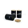 Conjunto de 3 Latas Seladas de Bambu com Tampa Redonda para Café, Chá e Açúcar - Recipientes de Armazenamento de Folha de Flandres para Chá, Açúcar e Grãos de Café