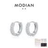 Brincos Argola de Moissanita VVS1 Clarity MODIAN para Mulheres Prata S925 Estilo Ins Versátil para o Dia a Dia Brincos de Alto Padrão