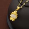 Collar de Jade Hetian Natural para Mujer de Lujo Ligero con Jade Incrustado en Oro, Colgante de Jade Xiu Incrustado con Método Antiguo, Regalo de Negocios, Adorno Colgante, Regalo