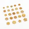 Preservação de cor anel de toro com zircônia cravejada 14k capa de conta espaçadora 18k pulseira colar joias artesanais DIY acessórios lote C21