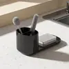 Caja de jabón para encimera de cocina, escurridor de trapos de acero inoxidable, dispensador de jabón, escurridor de detergente de prensa manual, venta al por mayor del fabricante