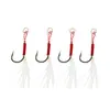 Fortalecimiento de 4 veces tres anzuelos ranura de sangre atado de anzuelo alambre brillante anzuelo simple anzuelo de hierro anzuelo de púas punta de anzuelo de ranura de sangre anzuelo de tres anclas