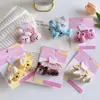 Diadema de Animales Suave y Linda de Dibujos Animados para Niños Tela Bordada Banda Elástica Alta para el Cabello Cuerda para el Cabello de Doble Cola Elástico Diadema