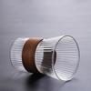 Ins-hand-held ferro xícara de café conjunto de bambu Tea Cup hand-held anti-escald vidro japonês martelado xícara de chá